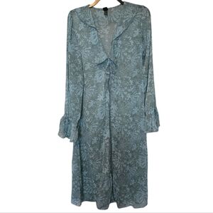 3/$15 Wild Fable Floral Sheer Ruffle Duster Size Xs